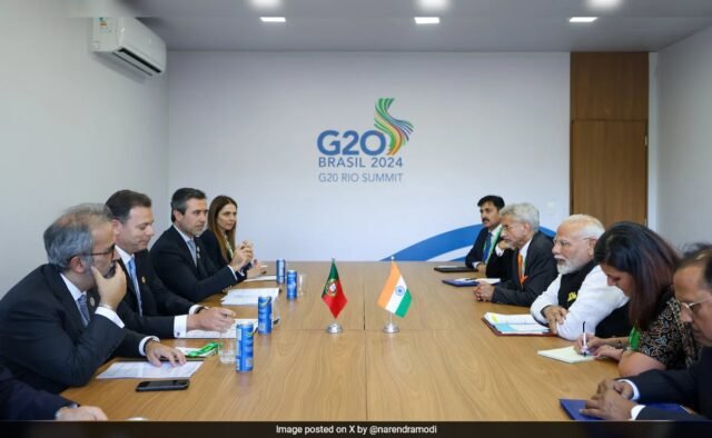 G20 సైడ్‌లైన్‌లో ఇండోనేషియా, పోర్చుగల్‌లతో ద్వైపాక్షిక సమావేశాన్ని నిర్వహిస్తున్న ప్రధాని మోదీ
